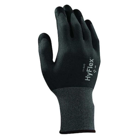 Hyflex, Foam Nitrile Coated Gloves, Palm Coverage, Abrasion Level 5, Black/Gray, Large (9), 1 Pair