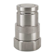 Hydraulic Quick Connect Hose Coupling, 316 Stainless Steel Body, Ball Lock, 1-5/16"-12 Thread Size