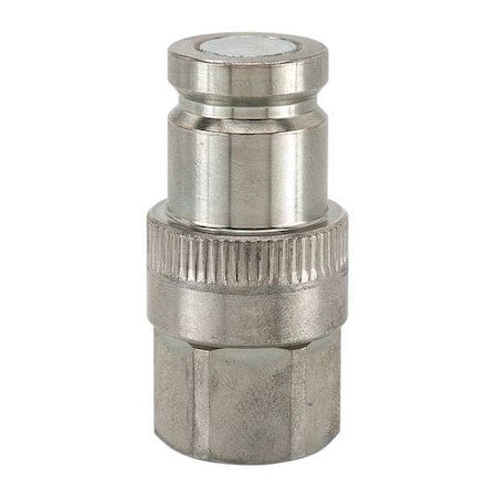 Hydraulic Quick Connect Hose Coupling, Steel Body, Push-to-Connect Lock, 1-1/16"-12 Thread Size