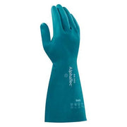 AlphaTec Chemical Resistant Gloves, Nitrile, 15 in L, 28 mil, Green, 7, 1 PR