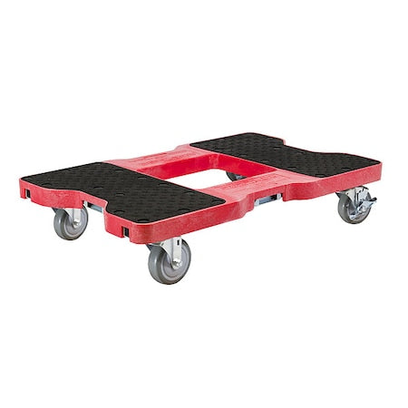 Gen. Prpose Dolly,Open,Flush,7in H.,Red