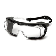 Cappture, Safety Glasses, Anti-Fog & Anti-Scratch, Clear Lens, Black Frame