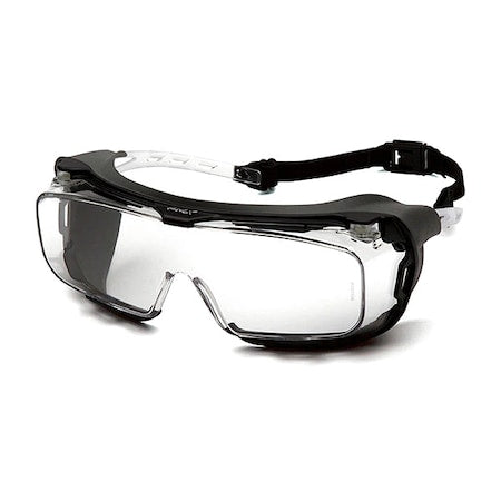 Cappture, Safety Glasses, Anti-Fog & Anti-Scratch, Clear Lens, Black Frame