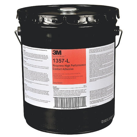 Contact Cement, 1357L Series, Gray/Green, 5 gal, Dual-Cartridge