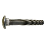 Carriage Bolt, Square Neck, 5/8"-11, 10 in L, Steel, Grade 8, Plain