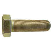 Grade 8, 7/16"-14 Hex Head Cap Screw, Zinc Yellow Steel, 4 in L, 10 PK