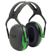 Peltor X1 Over-the-Head Ear Muffs, 22 dB NRR, Passive, Electrically Insulated, Black/Green