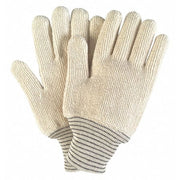 Hotline 9433 E Weight Terry Black Stripe,PK12, 400  Degrees F Max Temp., Knit Cuff Beige, L ( 9 )