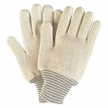 Hotline 9433 E Weight Terry Black Stripe,PK12, 400  Degrees F Max Temp., Knit Cuff Beige, L ( 9 )