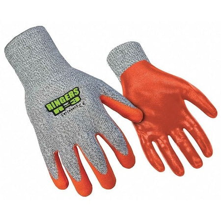 Cut Resistant Gloves, Cut Level A2 ,Nitrile ,Smooth ,7 1 PR