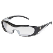 Hellion, Safety Glasses, Anti-Fog & Anti-Scratch, Light Gray Lens, Black/Silver Frame, Full-Frame
