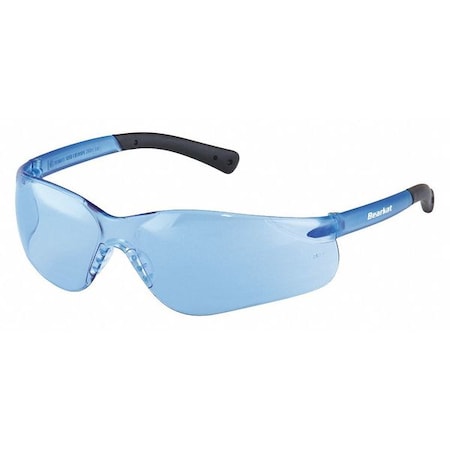 BearKat Safety Glasses, BK3 Series, UV-AF Anti-Scratch Coating, Wraparound, Frameless, Light Blue