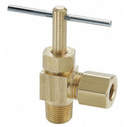 Needle Valve,Angled,3/8 In.,Compression