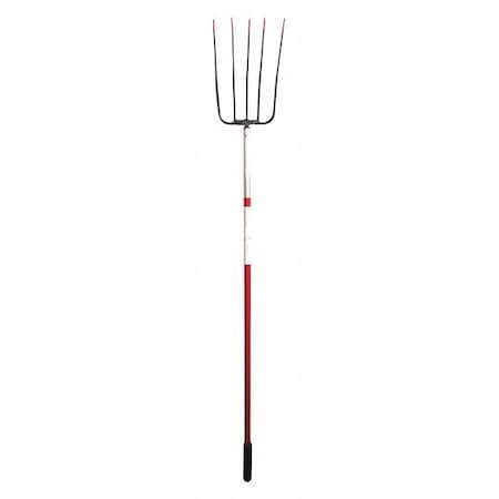 Manure Fork,5 Tine,54" Alum. Handle