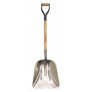 Scoop Shovel, 12 ga. Aluminum Blade, 30 in L Ash Wood Handle