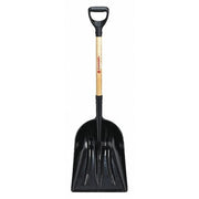 Scoop Shovel, Poly Blade, 30 in L Wood Handle