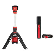 M12 ROCKET Dual Power Tower Light + Rechargeable 500L Everyday Carry Flashlight w/ Magnet