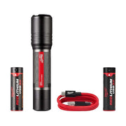 USB Slide Focus Flashlight + 3.0 Battery