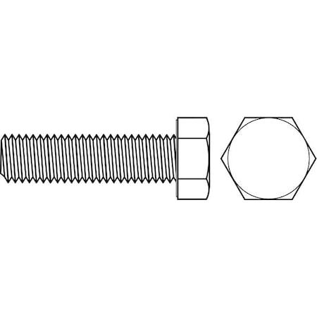 Class 8.8, M4-0.70 Hex Head Cap Screw, Zinc Plated Steel, 50 mm L, 100 PK