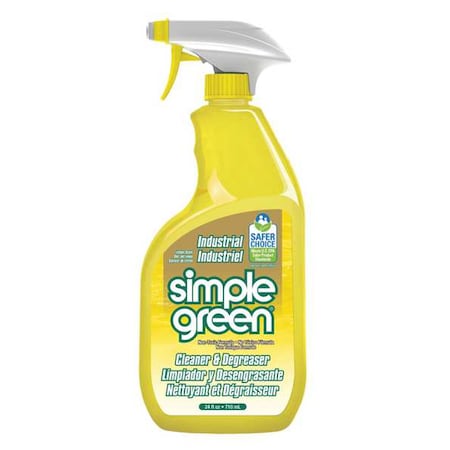 Industrial Cleaner And Degreaser, 24 Oz Trigger Spray Bottle, Liquid, Yellow