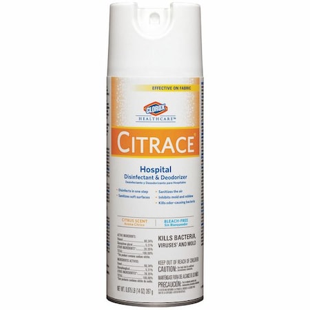 Germicidal Disinfectant Cleaner, 14 oz. Aerosol Can, Unscented, 12 PK