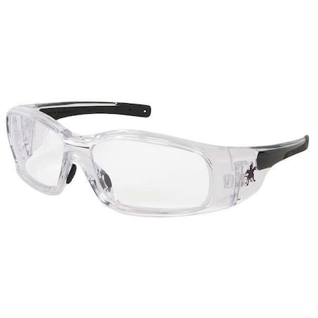 Swagger (SR1), Safety Glasses, Anti-Fog, Clear Lens, Black/Gray Frame, Full-Frame
