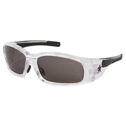 Swagger (SR1), Safety Glasses, Anti-Fog, Gray Lens, Clear/Black Frame, Full-Frame