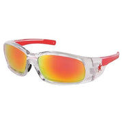 Swagger (SR1), Safety Glasses, Anti-Scratch, Fire Mirror Lens, Clear/Black Frame, Full-Frame