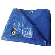 Standard Duty Tarp, 5 ft 6 in x 7 ft 6 in, 3.2 Mil, Blue, Polyethylene