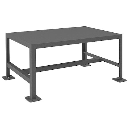 Fixed Work Table,Steel,36" W,24" D