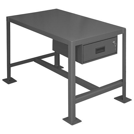 Fixed Work Table,Steel,48" W,24" D
