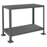 Fixed Work Table,Steel,36" W,18" D