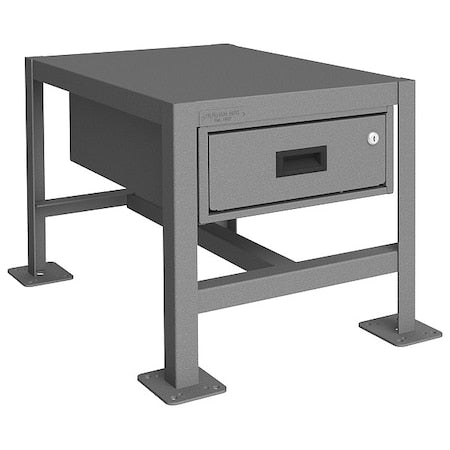Fixed Work Table,Steel,24" W,18" D