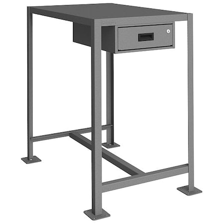 Fixed Work Table,Steel,48" W,24" D