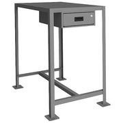 Fixed Work Table,Steel,48" W,24" D
