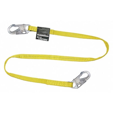Positioning Lanyard, 6 ft. Length, Snap Hook, Steel, 1 Leg(s), 310 lb. Weight Capacity