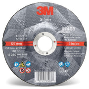 Depressed Center Cut-Off Wheel, Type 27, 5 in Dia, 0.045 in Thick, 7/8 in Arbor Hole Size, Ceramic