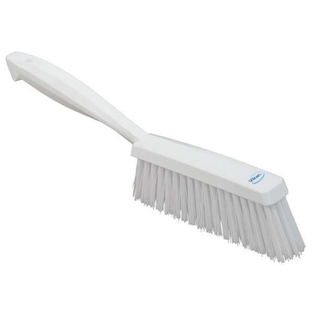 Bench Brush, Medium, Polyester Bristle, 6 1/2 in Handle Lg, 6 1/2 in Brush Length, White