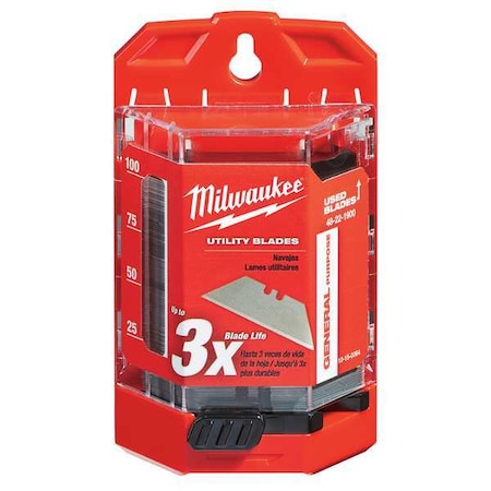 General Purpose Utility Blades With Dispenser, PK100