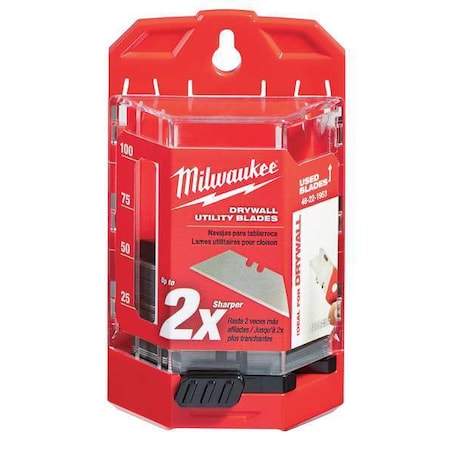 Drywall Utility Knife Blades  w/ Dispenser, PK50