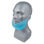 Beard Cover, Polypropylene, 16 in Dia., Blue, Universal, 1000 PK
