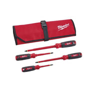 4 PC 1000V Insulated Screwdriver Set w/ Roll Pouch
