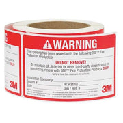 Label,5 In.,Red/White,250 Labels/Roll