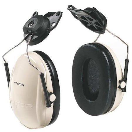 Peltor Optime 95 Hard Hat Mounted Ear Muffs, 21 dB NRR, Passive, General Purpose, Beige/Black