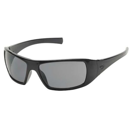 Goliath(R), Safety Glasses, Anti-Scratch, Gray Lens, Black Frame, Full-Frame
