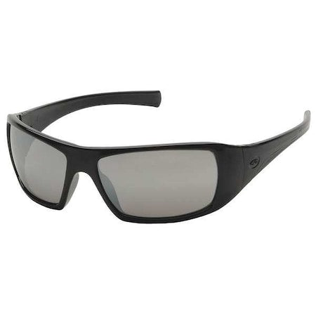Goliath(R), Safety Glasses, Anti-Scratch, Gray Mirror Lens, Black Frame, Full-Frame