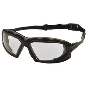 Highlander Plus(TM), Safety Glasses, Anti-Fog, Anti-Static & Anti-Scratch, Clear Lens, Black Frame