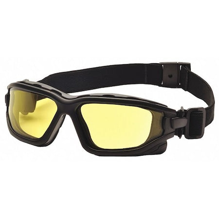 Safety Goggles, Amber Lens, H2X Anti-Fog, Direct Vented, Foam Padding, I-Force Series
