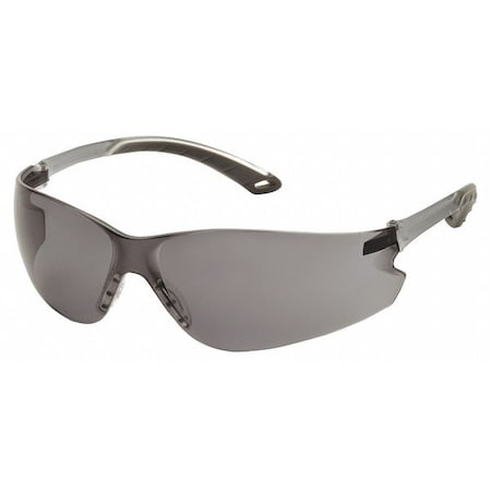 Itek(R), Safety Glasses, Anti-Scratch, Gray Lens, Gray Frame, Frameless