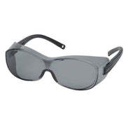 OTS(R), Safety Glasses, Anti-Scratch, Gray Lens, Black Frame, Frameless